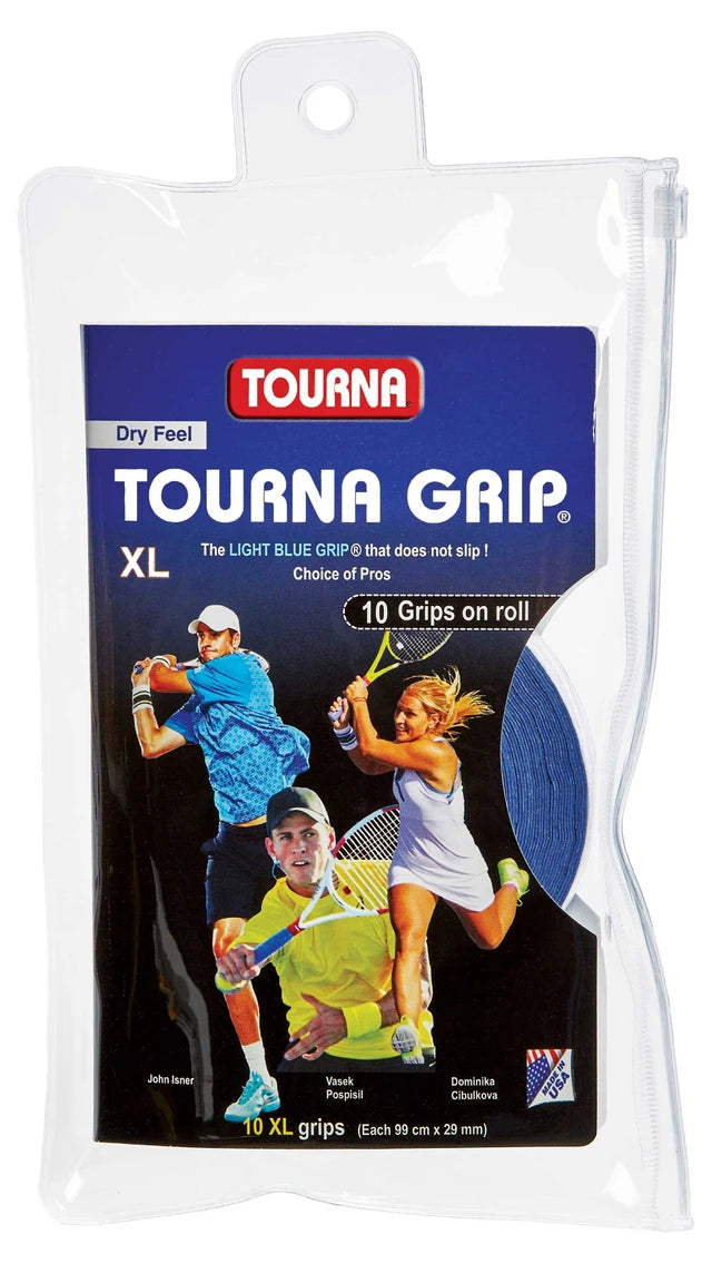 Tourna Grip XL Dry Feel Light Blue 10 pack