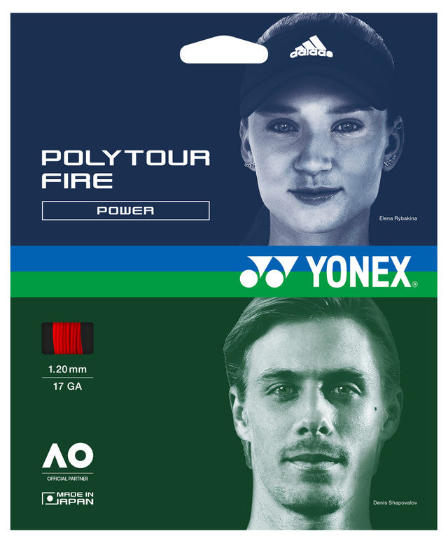 Yonex PolyTour Fire 17G/1.20 String Red